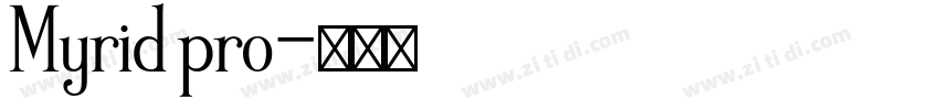 Myrid pro字体转换